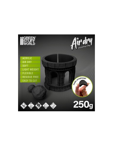 Air Dry Foam Clay 250gr. - Negro