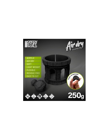 Air Dry Foam Clay 250gr. - Negro