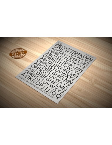 Decal Letters (UPPERCASE) - black, 8mm