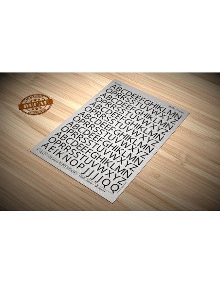 Decal Letters (UPPERCASE) - black, 8mm