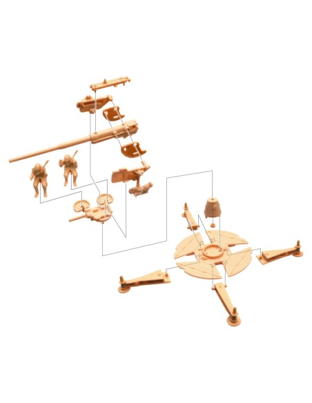 Italian 90/53 gun with Crew WWII