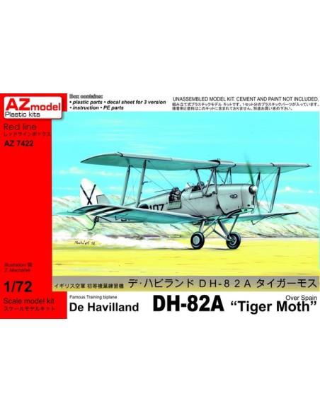 De Havilland D82A "Tiger Moth" Over Spain