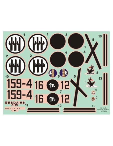 Italian ground-attack plane Breda 65 A-80 (Spanish and Italian service)