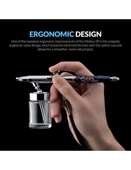 Premium Series – GHPM Mobius SP Suction Feed Airbrush (0.3 & 0.5mm)