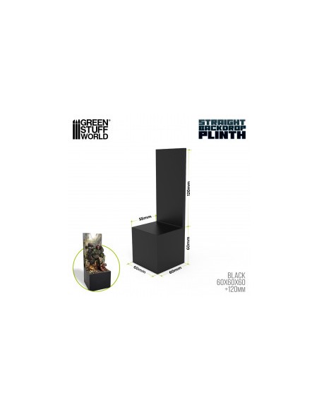 PEDESTAL CON TRASERA RECTA 6x6x6