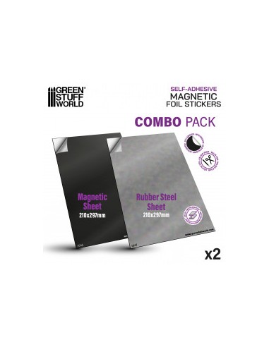 SET PLANCHA IMÁN A4 + GOMA METAL A4