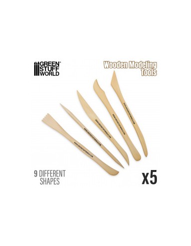 HERRAMIENTAS DE MADERA PARA MODELAR ARCILLA
