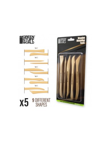 HERRAMIENTAS DE MADERA PARA MODELAR ARCILLA