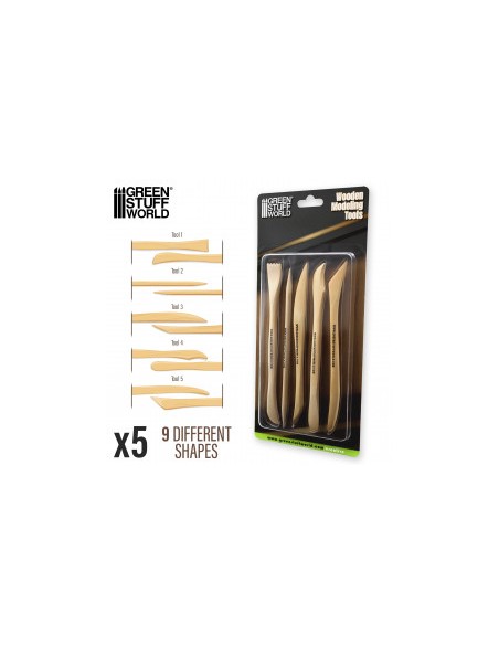 HERRAMIENTAS DE MADERA PARA MODELAR ARCILLA