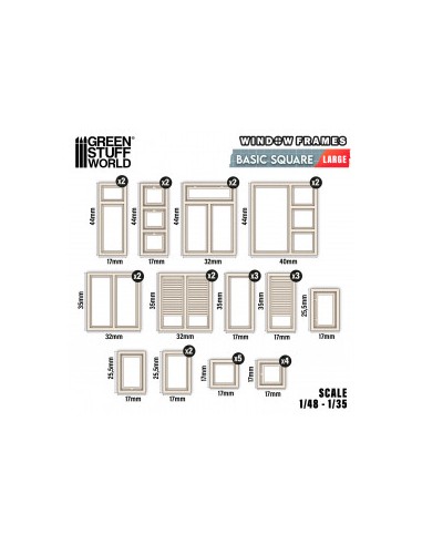 Ventanas Cuadradas Básicas - Grandes
