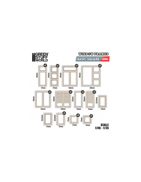 Ventanas Cuadradas Básicas - Grandes