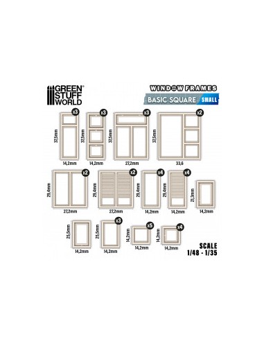 Ventanas Cuadradas Básicas - Pequeñas