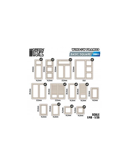 Ventanas Cuadradas Básicas - Pequeñas