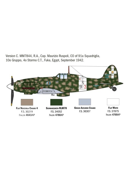 Macchi MC.202 Flogore "Aces" - 5 Regia Aeronautica Aces Versions