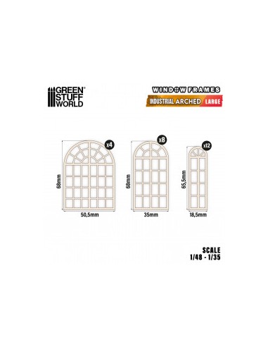 Ventanas Industriales en arco - Grandes