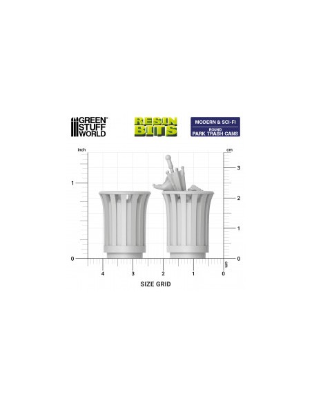 PAPELERAS DE PARQUE REDONDAS