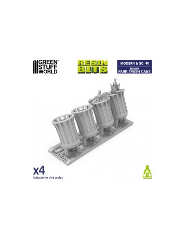 PAPELERAS DE PARQUE REDONDAS