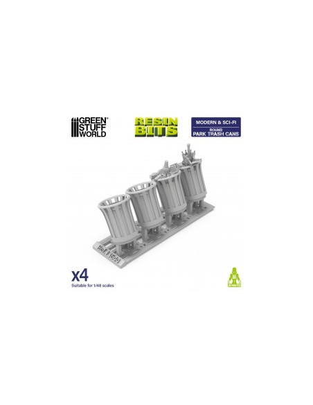 PAPELERAS DE PARQUE REDONDAS