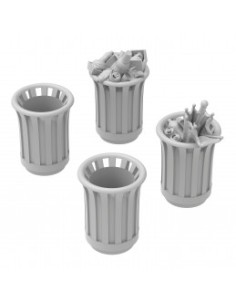 PAPELERAS DE PARQUE REDONDAS