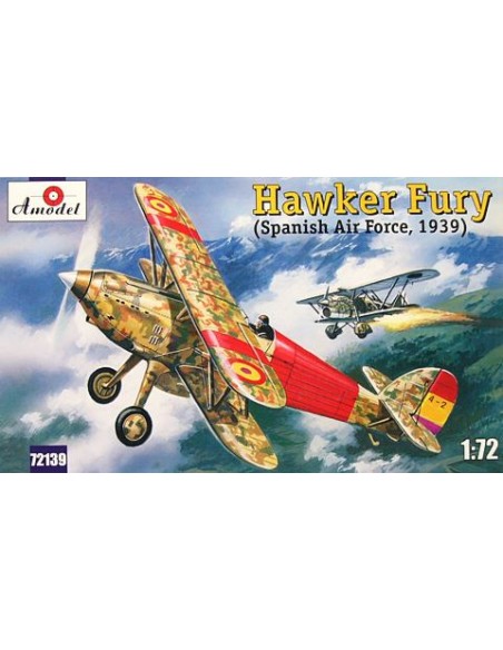British Biplane Hawker Fury Spanish Republican Air Force 1939 LEER DESCRIPCION EXTRAS