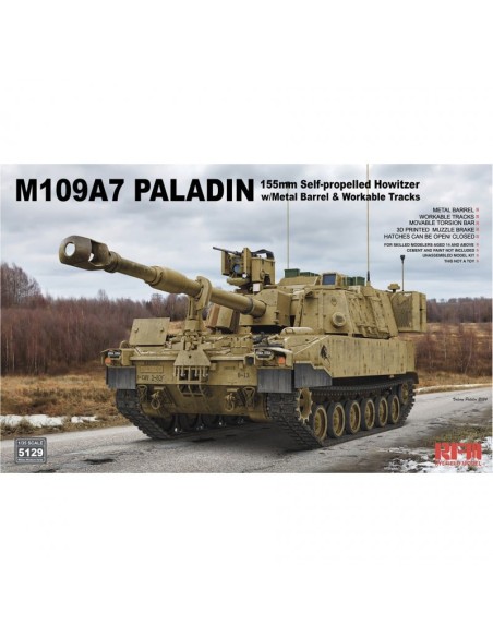 M109A7 Paladin 155 mm Self-Propelled Howitzer with Workable Tracks