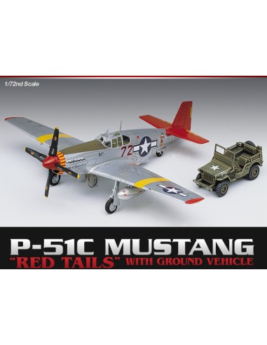 P-51C Mustang [Red Tails] With Ground Vehicle