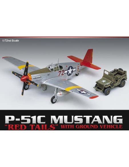 P-51C Mustang [Red Tails] With Ground Vehicle