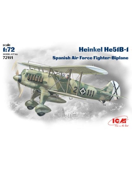 Heinkel He 51B-1 Spanish Air Force biplane fighter