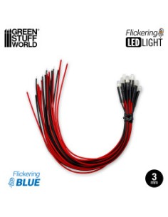 LED PARPADEANTE AZUL 3mm (10 UNID.) 2