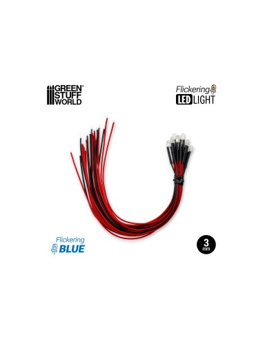 LED PARPADEANTE AZUL 3mm (10 UNID.)