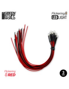 LED PARPADEANTE ROJO 3mm (10 UNID.) 2