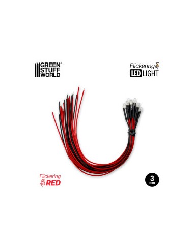 LED PARPADEANTE ROJO 3mm (10 UNID.)