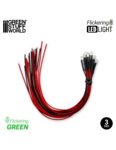LED PARPADEANTE VERDE 3mm (10 UNID.) 2
