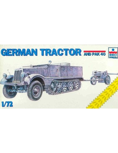 German Tractor and Pak 40 (3 Ton. Half-Track...