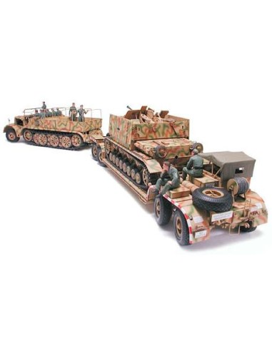 German 18 Ton Heavy Half-Track Famo and Tank...