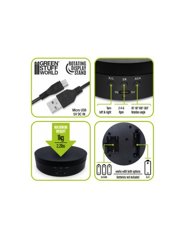 BASE GIRATORIA ELECTRICA 136mm