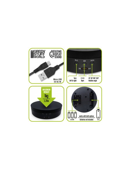 BASE GIRATORIA ELECTRICA 136mm