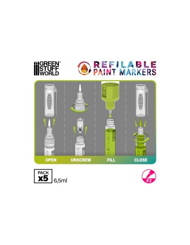 ROTULADORES RECARGABLES  2 (PACK DE 5)