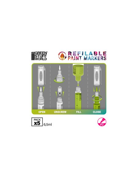 ROTULADORES RECARGABLES  2 (PACK DE 5)