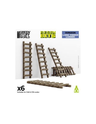 ESCALERAS GRANDES DE MADERA 1/48 - 1/35