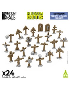 CRUCES DE MADERA PARA TRINCHERAS 1/48 - 1/35 2