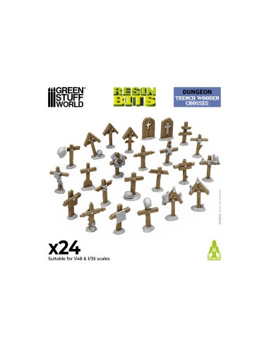CRUCES DE MADERA PARA TRINCHERAS 1/48 - 1/35