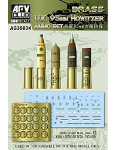 U.K 95 mm Howitzer Ammo Set (brass)