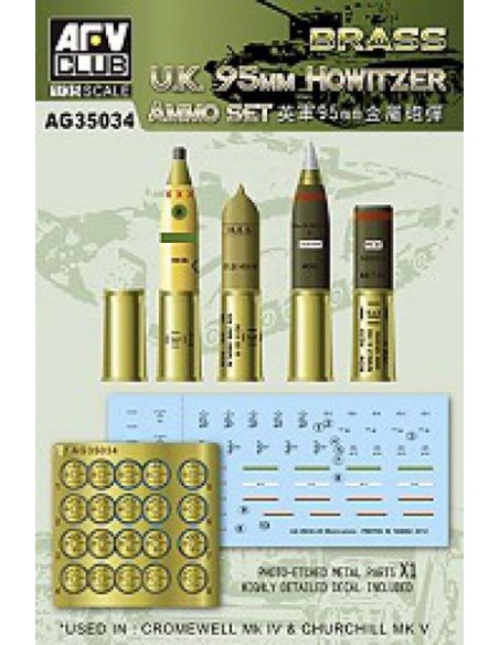 U.K 95 mm Howitzer Ammo Set (brass)