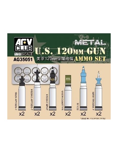 U.S. 120mm Gun AMMO SET