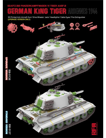 Sd.Kfz.182 Panzerkampfwagen VI Tiger Ausf.B King Tiger ARDENNES 1944 UPDATED VERSION