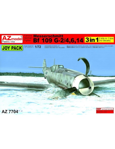 Messerschmitt Bf 109G-2/Bf 109G-4/Bf 109G-6/Bf 109G-14 (sprues only), 3 kits only. No decals