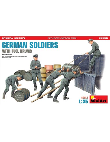 German Soldiers With Fuel Drums - Special Edition