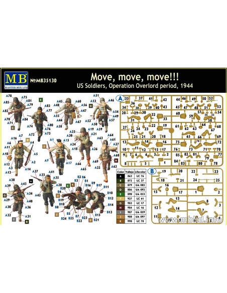 Move, move, move US Soldiers, Operation Overlord period, 1944