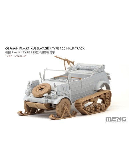 German Pkw.K1 Kübelwagen Type 155 Half-Track